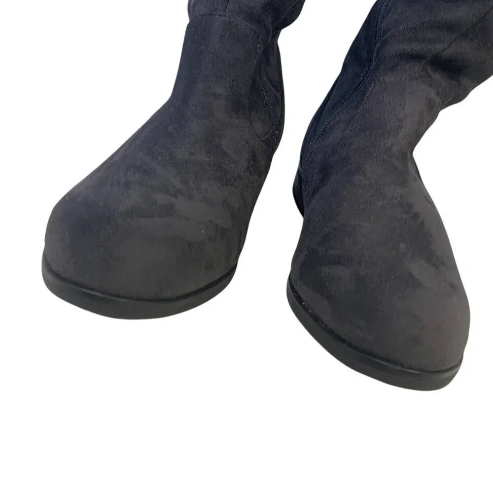New Dream Pairs Womens US Size 7.5 Faux Suede Knee High Low Heel Fashion Boots